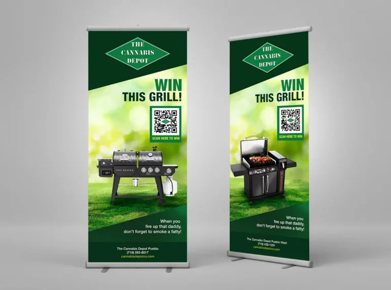 Cannabis Win This Grill Rollup Banners Mockup