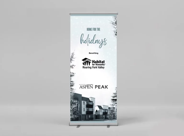 Home for the Holidays Roll Up Banner Mockup
