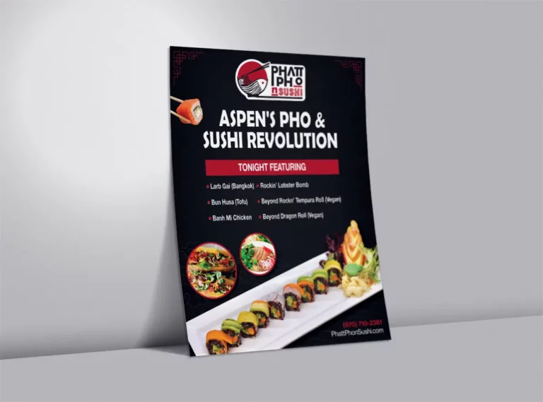 Aspens Pho and Sushi Revolution Poster